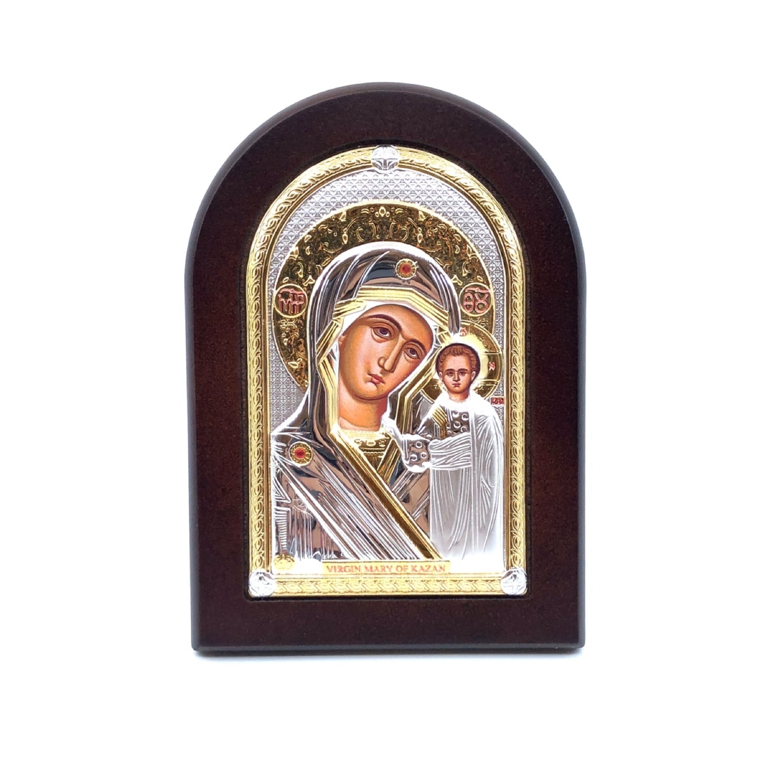 virgin mary kazan wooden silver - galleria mariana 