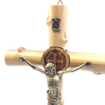 Crucifix olive wood St. Benedict  medal - Galleria Mariana
