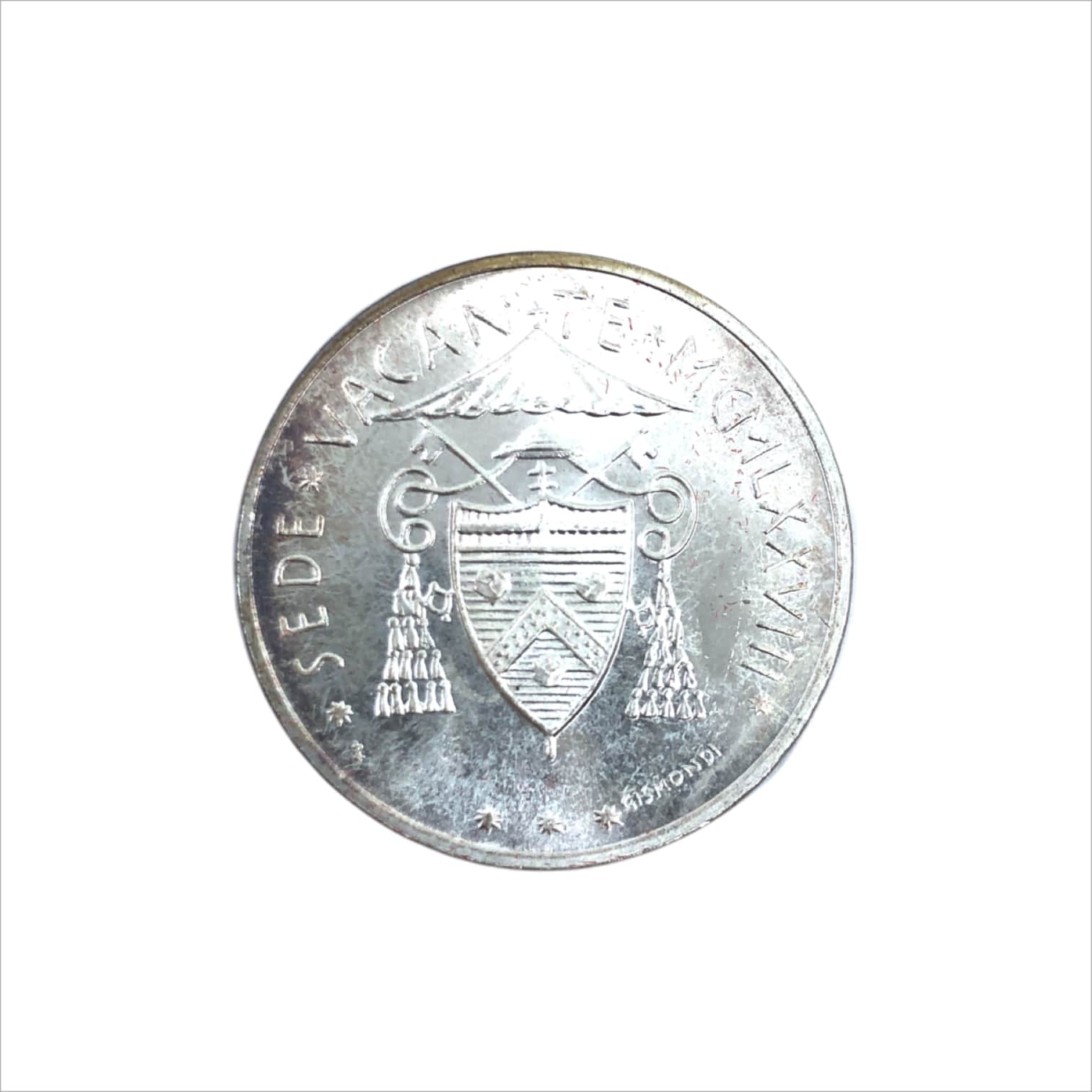 Retro Moneta d'argento da 500 Lire Sede Vacante 1978 - Galleria Mariana