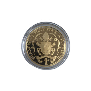 Retro Moneta Serie divisionale di monete in Euro del Vaticano in oro anno 2017 - Galleria Mariana