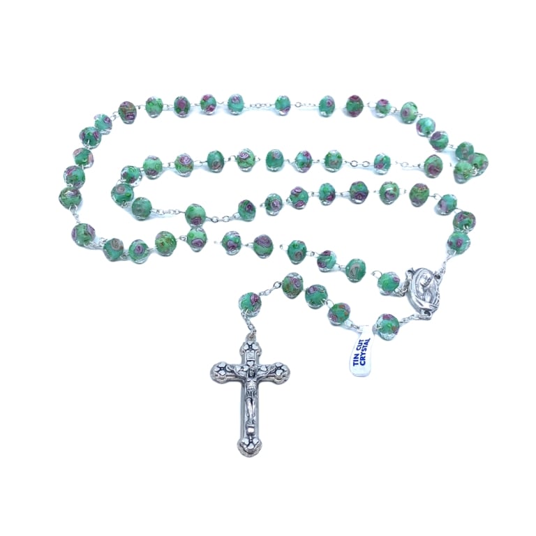 Bracciale Rosario in Vetro di Murano Spirito Santo Perline Rosario Colorato Perline Rosario Santo - Italia Bracciale Rosario in Vetro di Murano Spirito Santo Perline Rosario Colorato Perline Rosario Santo - Italia