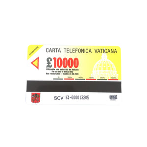 Retro Scheda telefonica della Città del Vaticano n. 61 - Galleria Mariana