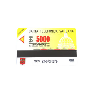 Retro Scheda telefonica della Città del Vaticano n. 68 - Galleria Mariana