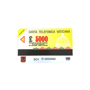 Retro Scheda telefonica della Città del Vaticano n. 70 - Galleria Mariana